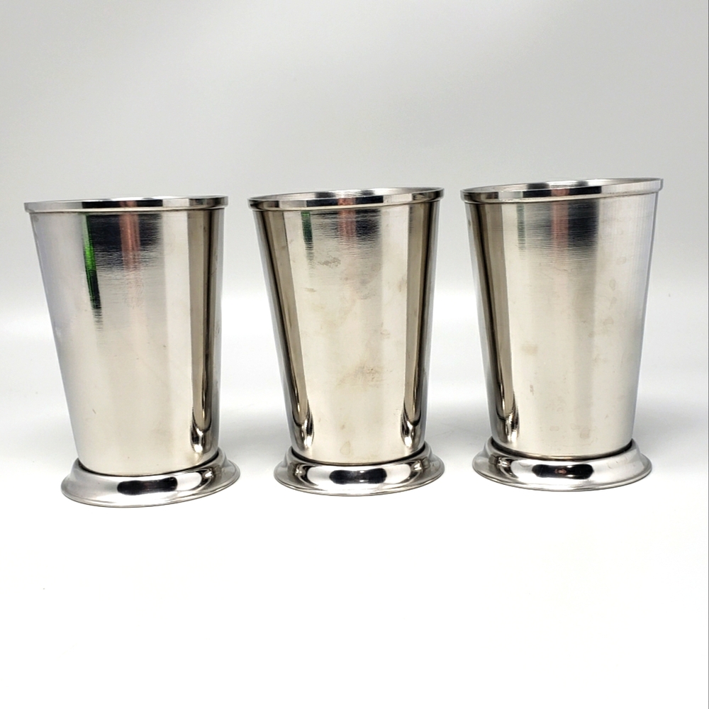 Winco Set Of 3 Stainless Steel Cups
